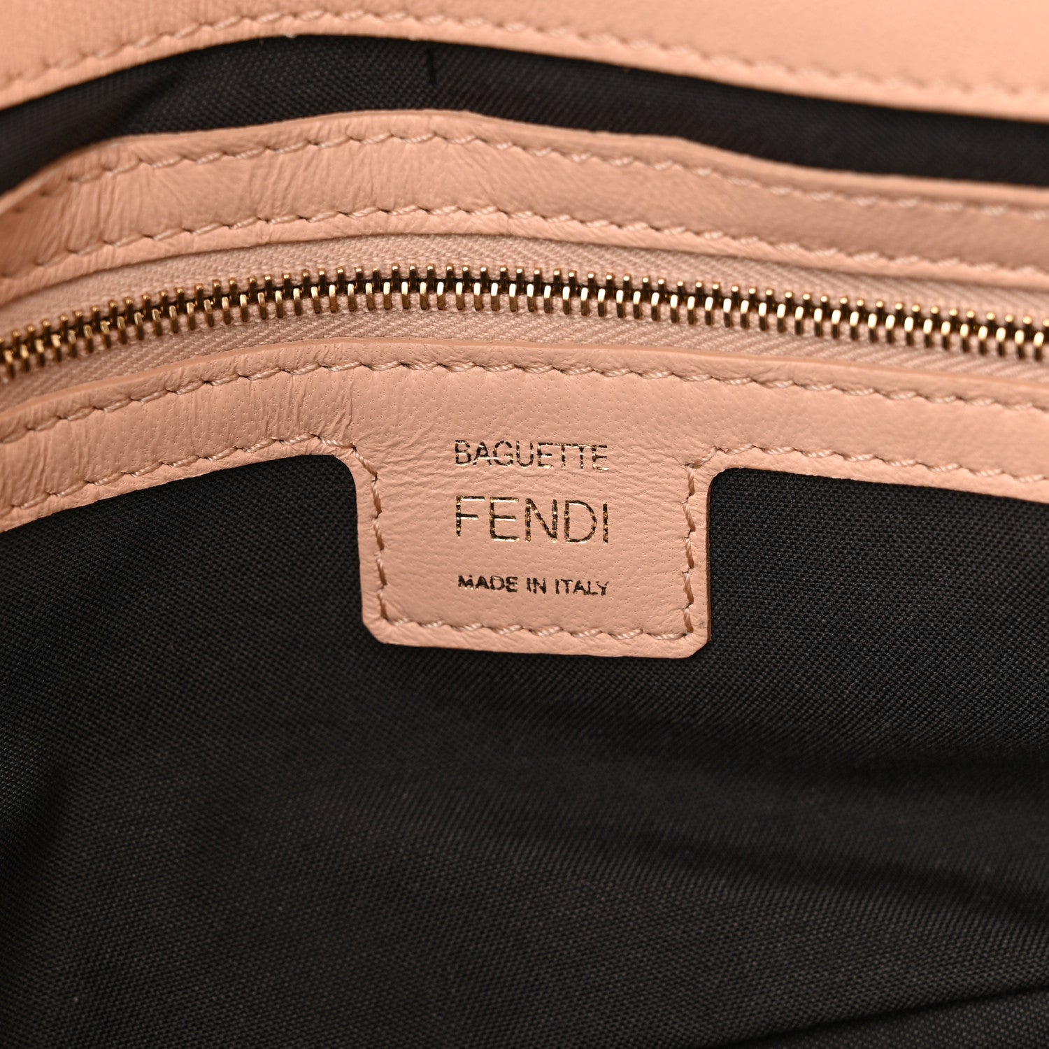 Fendi Nappa FF 1974 Embossed Baguette Rosa Quarzo 6 of 12