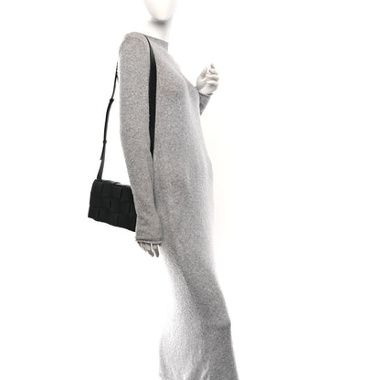 Bottega Veneta Lambskin Maxi Intreccio Small Cassette Crossbody Bag Black 2 of 9