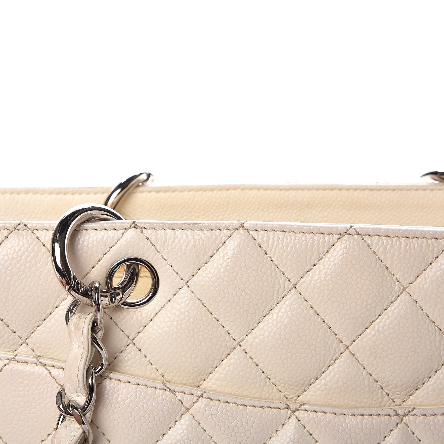 Chanel Caviar Quilted Grand Shopping Tote GST White 11 of 20