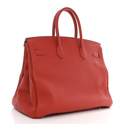 Hermes Togo Birkin 35 Rouge Casaque 2 of 9