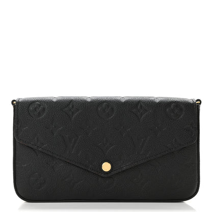 Louis Vuitton Empreinte Pochette Felicie Chain Wallet Black 3 of 11
