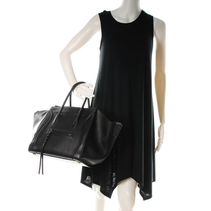 Celine Smooth Calfskin Medium Phantom Luggage Black 2 of 8