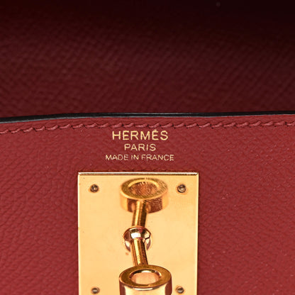 Hermes Epsom Kelly Sellier 28 Rouge Grenat 5 of 19