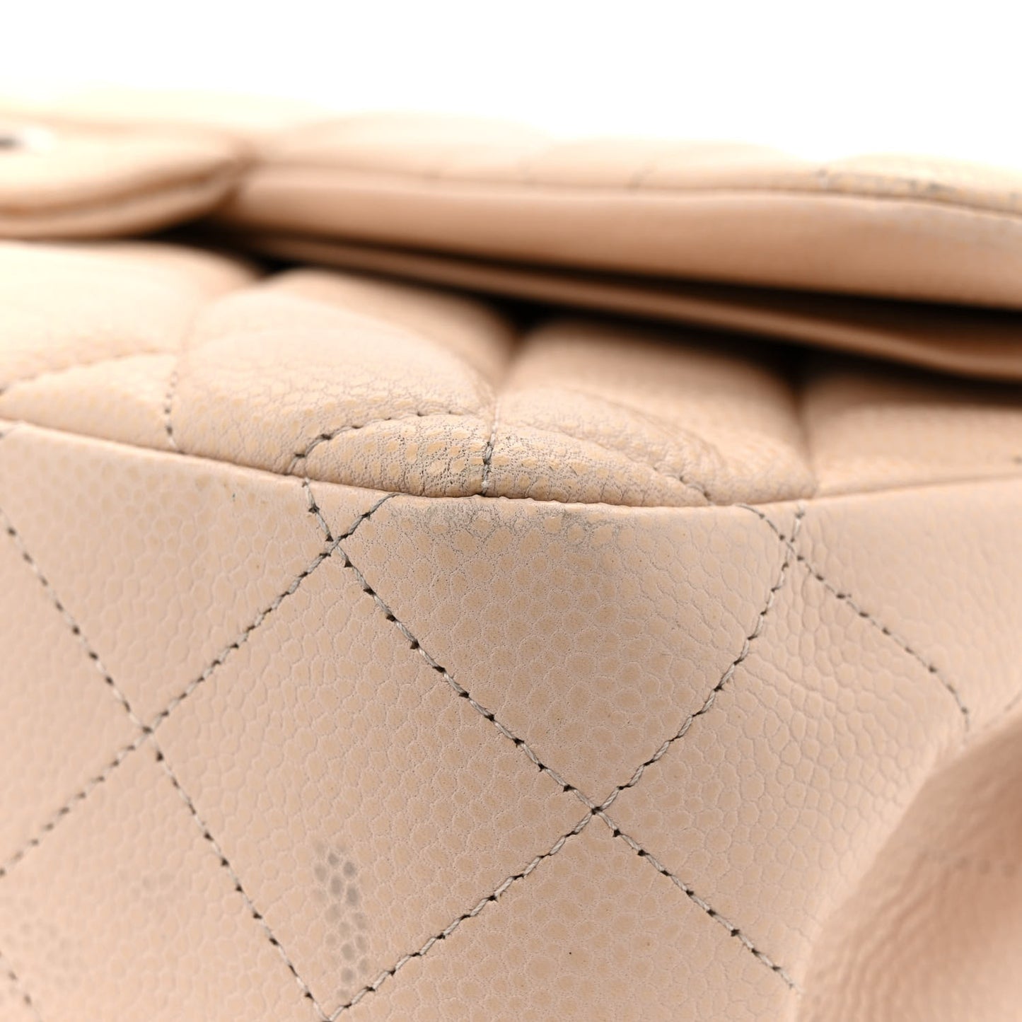 Caviar Quilted Jumbo Double Flap Light Pink