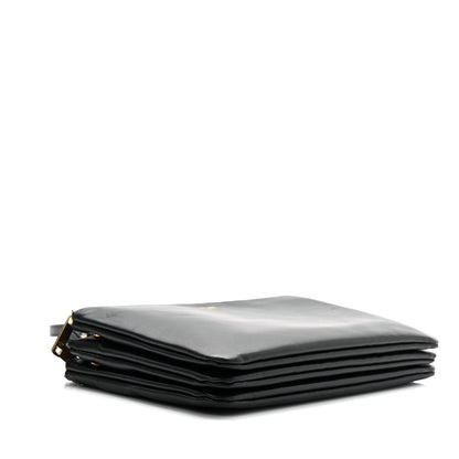 Celine Lambskin Small Trio Crossbody Bag Black 4 of 10