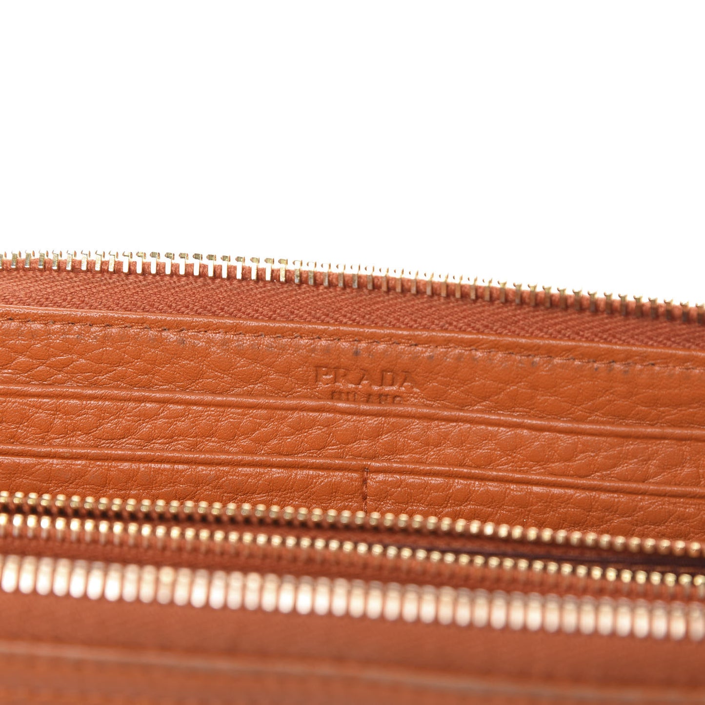 Vitello Daino 2/3 Zip Continental Wallet Papaya