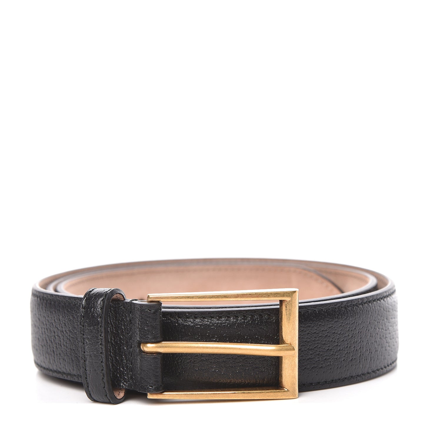 Textured Dollar Calfskin 30mm Belt 95 38 Black