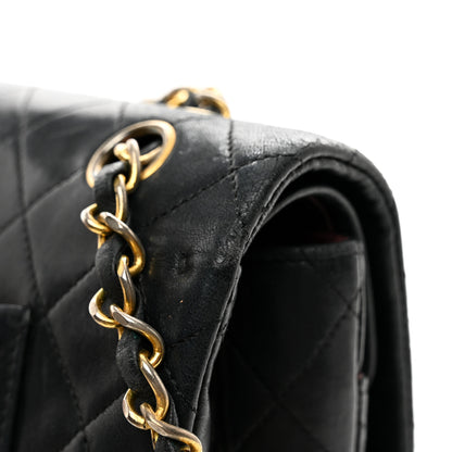 Chanel Lambskin Quilted Medium Double Flap Black 12 of 14