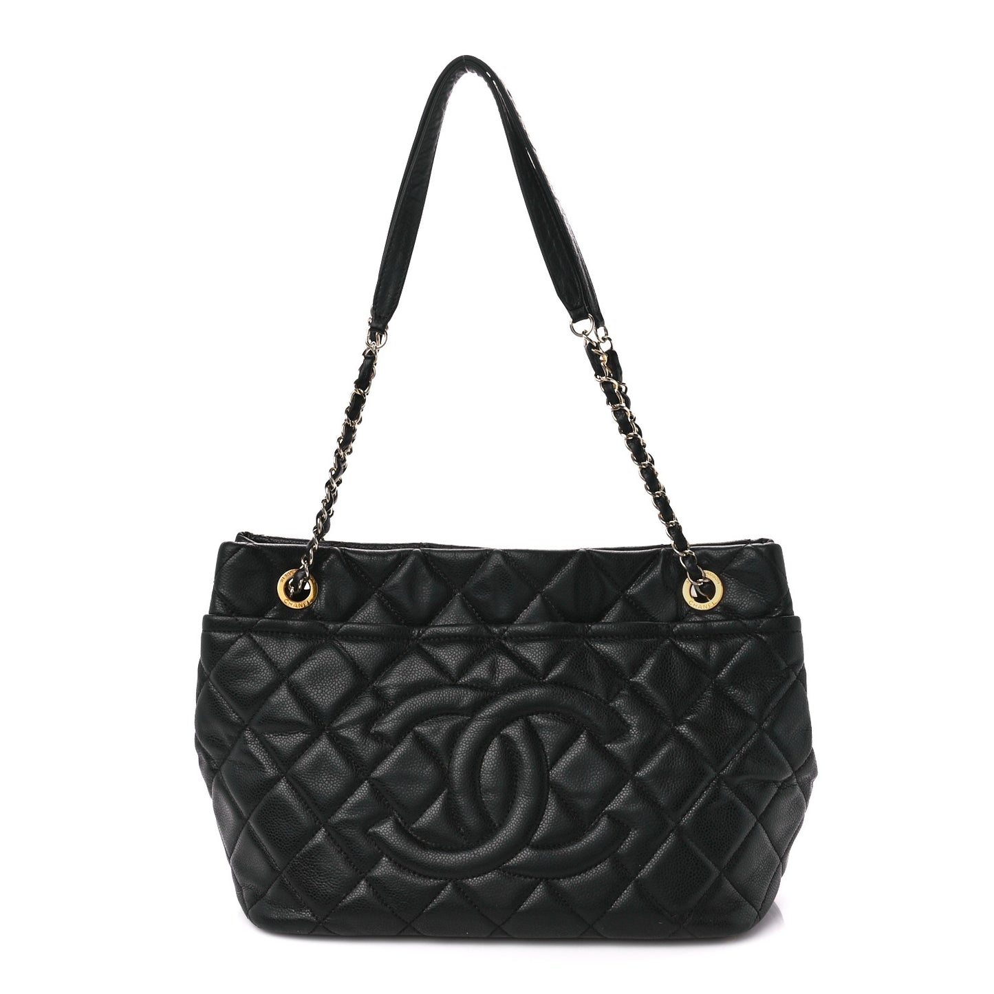 Caviar Quilted Timeless CC Soft Tote Black