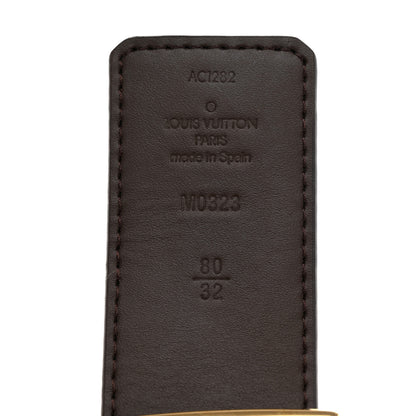 Louis Vuitton Monogram Calfskin 40mm LV Initiales Reversible Belt 80 32 Black 2 of 5