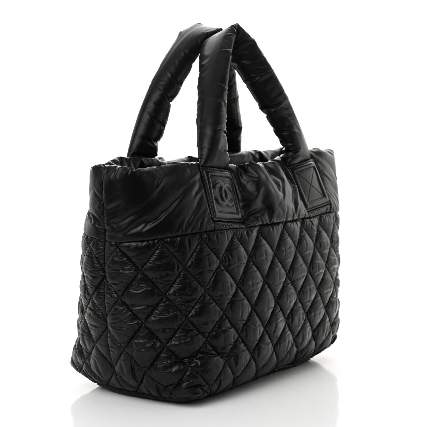 Chanel Nylon Quilted Small Coco Cocoon Tote Black 3 of 10