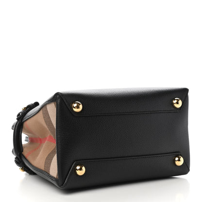 Burberry Derby Calfskin House Check Baby Banner Tote Black 3 of 4