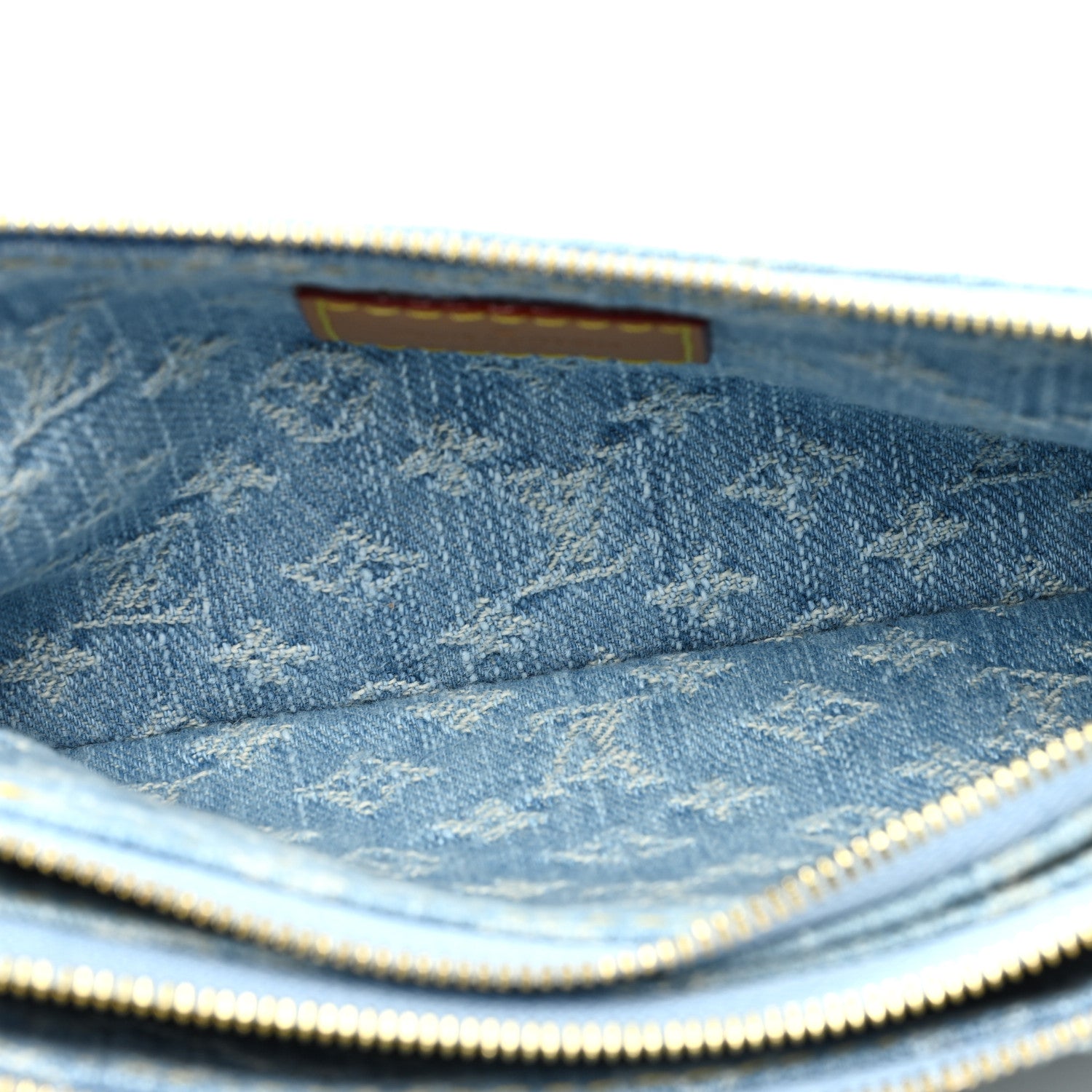 Louis Vuitton Monogram Denim Liv Pochette Sky Blue 5 of 10