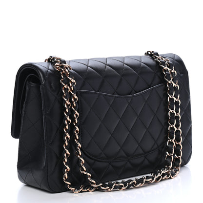 Chanel Lambskin Quilted Medium Double Flap Black 3 of 9