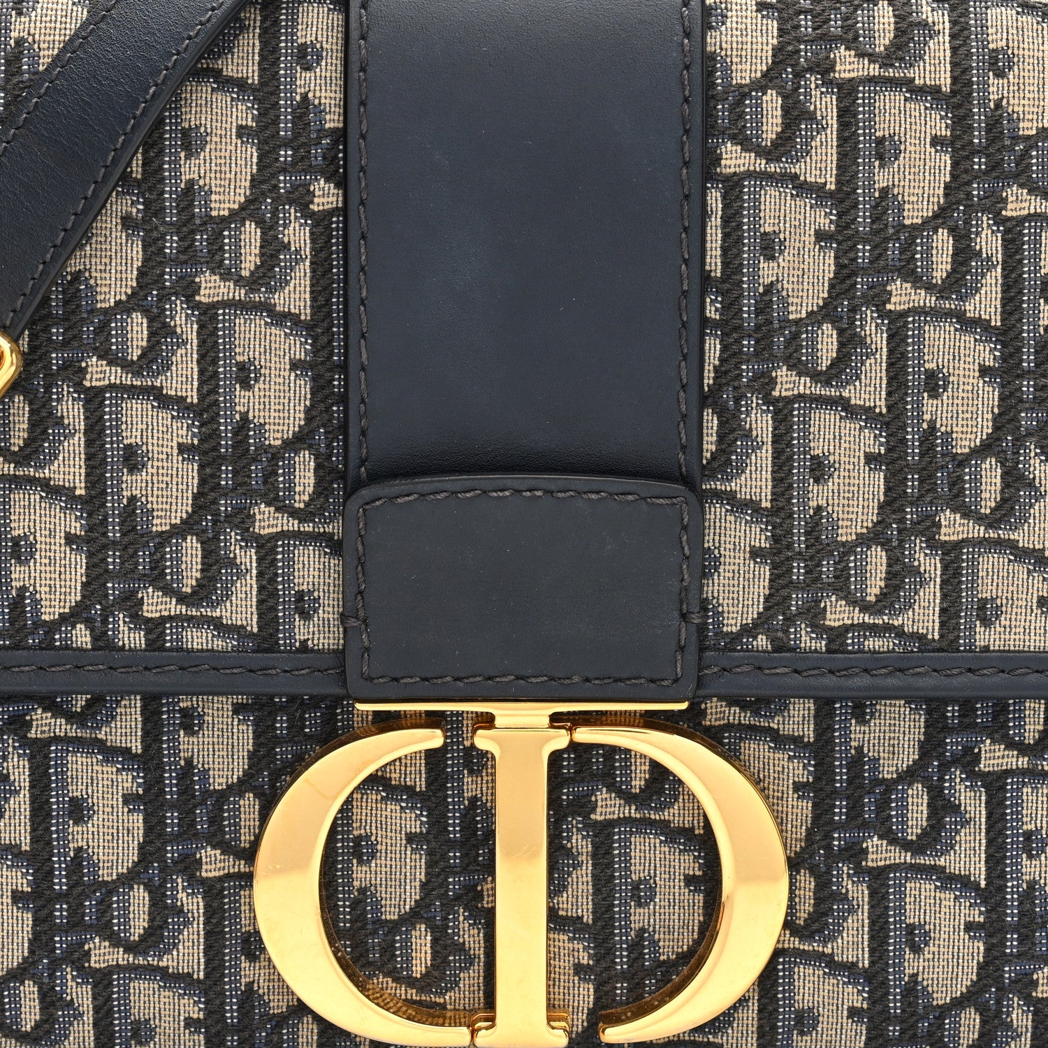 Christian Dior Oblique 30 Montaigne Flap Bag Blue Blue 7 of 9