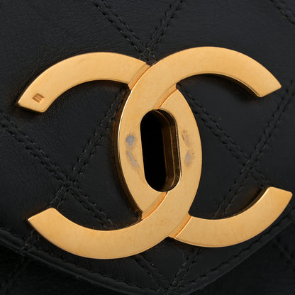Chanel Calfskin Stitched XL Weekender Black 12 of 15