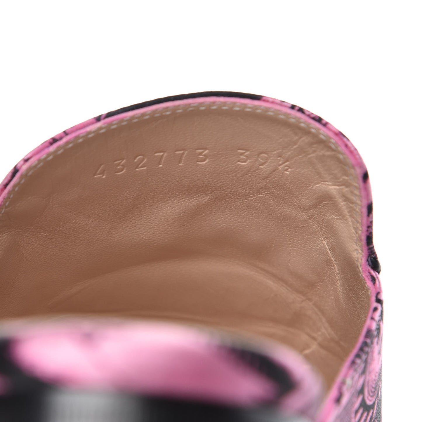 Silk Satin Saint Romain Womens Princetown Slippers 39.5 Pink Black