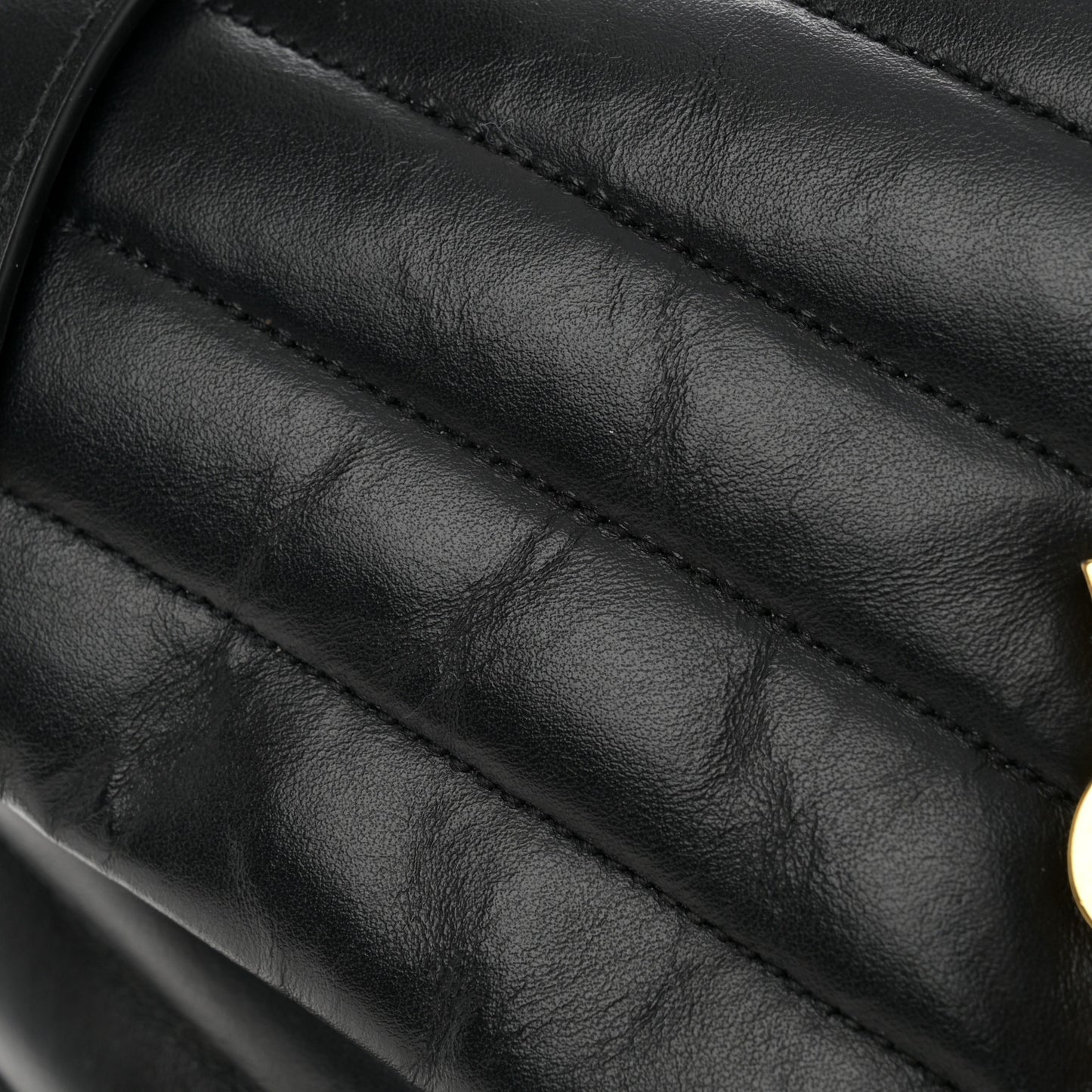 Calfskin Y Quilted Monogram Medium Loulou Chain Satchel Black