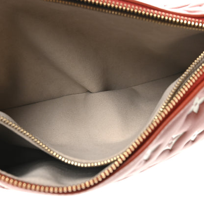 Louis Vuitton Lambskin Embossed Monogram Coussin PM Terracotta Brown 5 of 10