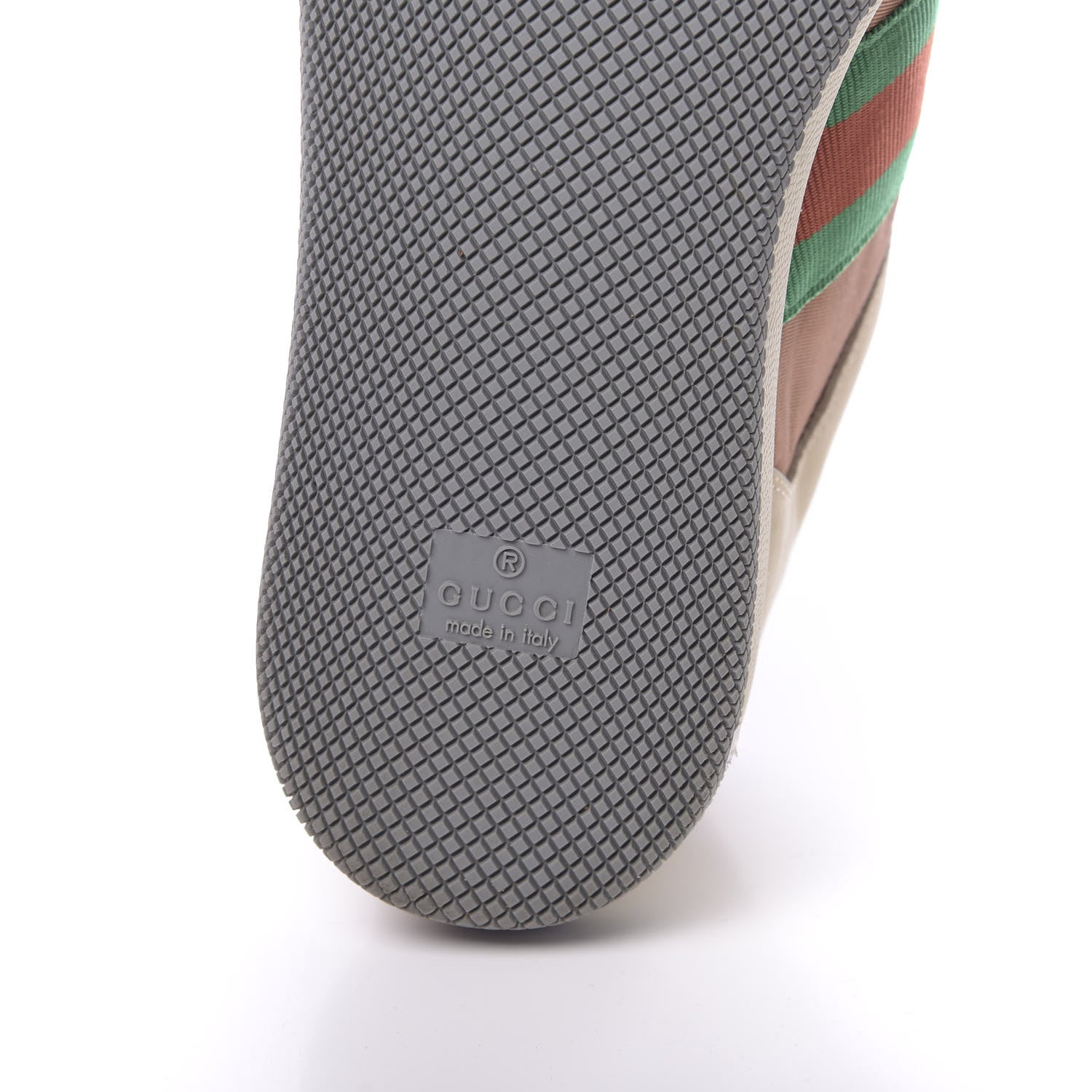 Gucci Moire Fabric Nubuck Web Womens Screener Sneakers 39 Cinnamon Dusty Milk New Lavender 7 of 9