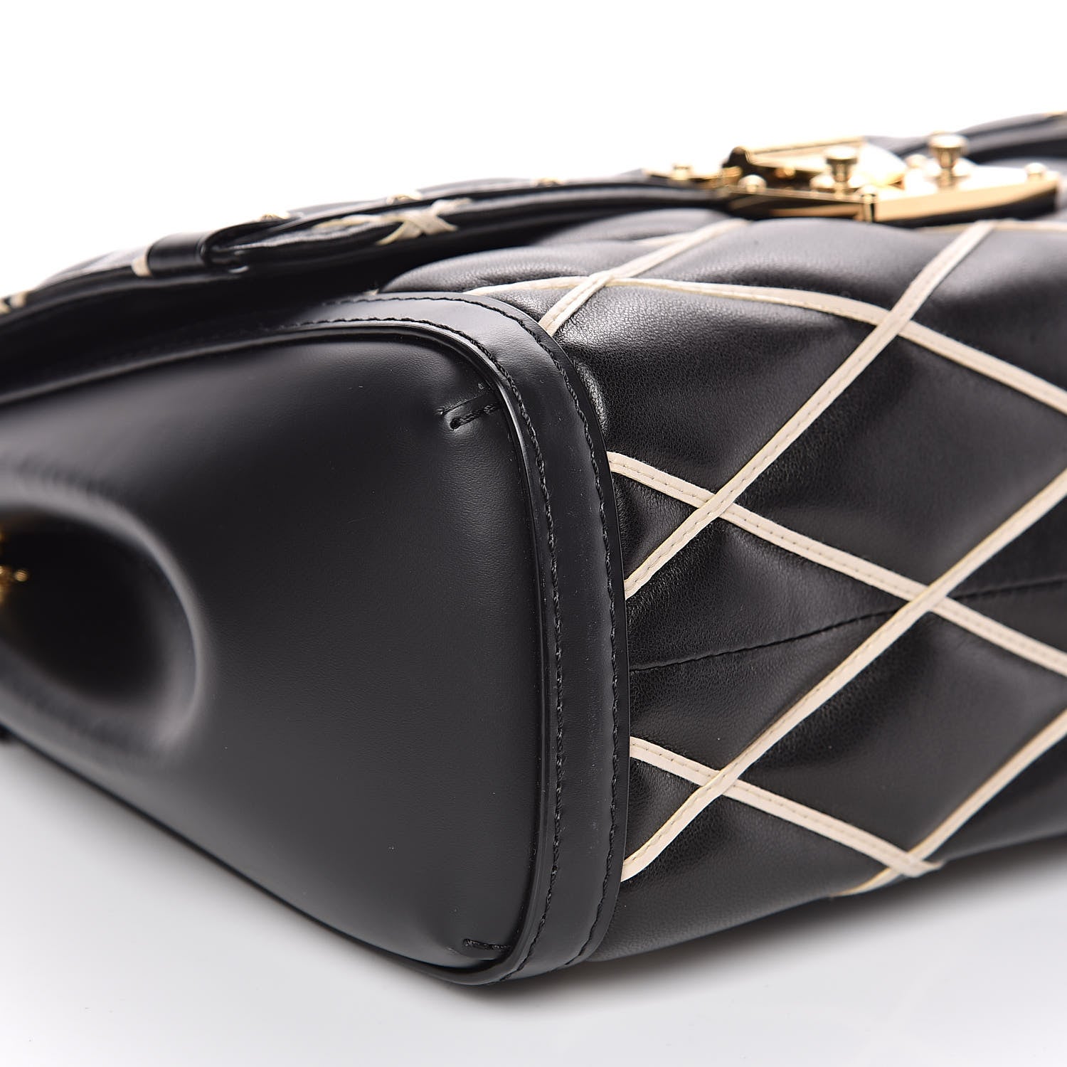 Louis Vuitton Lambskin Malletage Pochette Flap Black 7 of 11