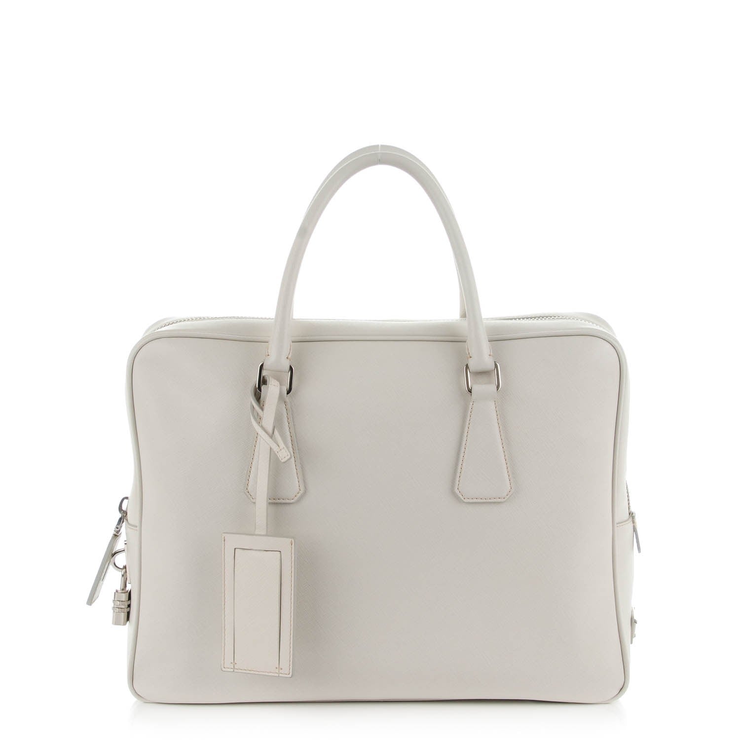 Prada Saffiano Briefcase Bianco 1 of 8