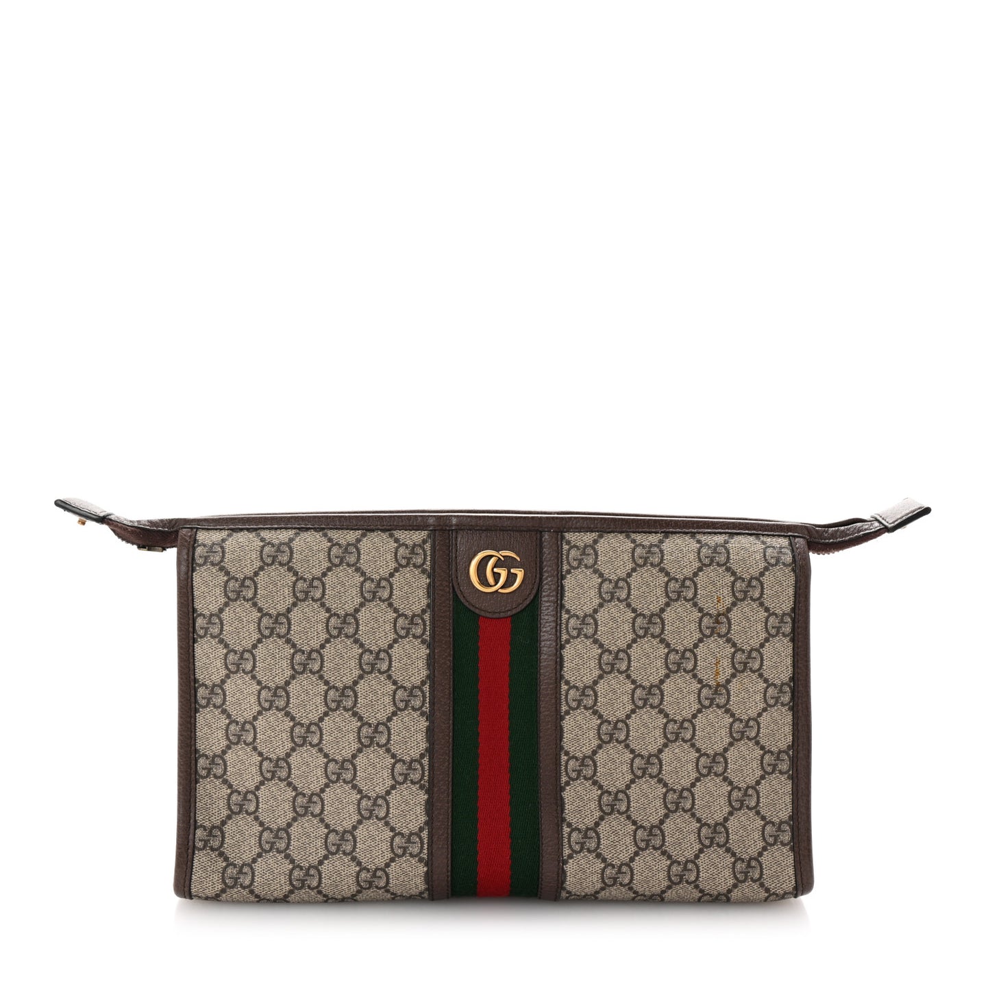 GG Supreme Monogram Web Ophidia GG Toiletry Case Beige New Acero