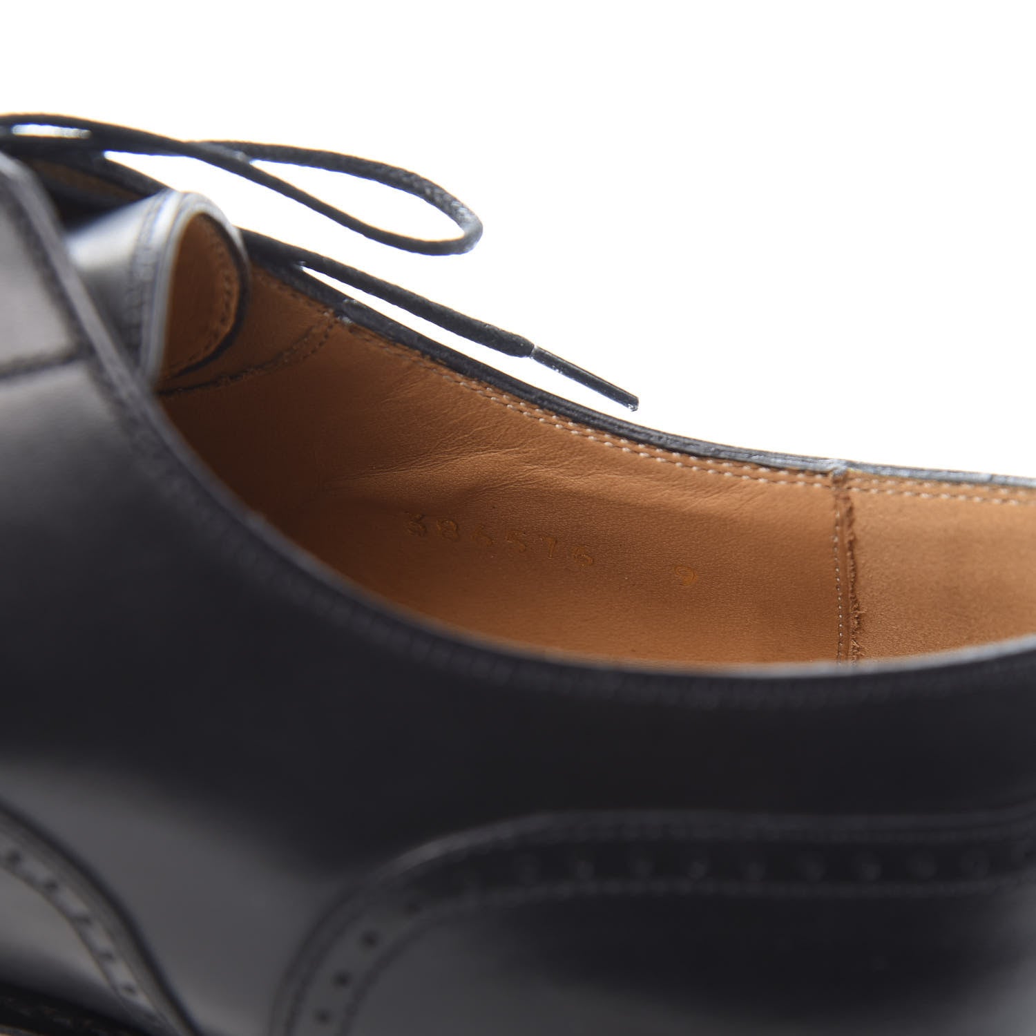 Gucci Calfskin Mens Boss Whipstitch Oxfords 9 Black 8 of 9