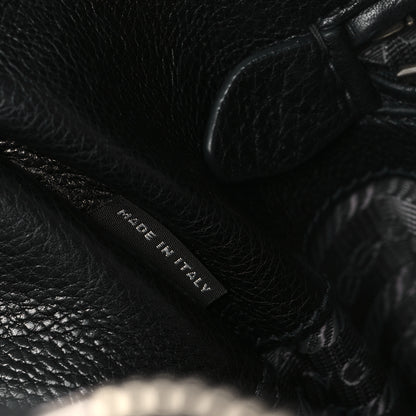 Prada Glace Calf Twin Pocket Tote Black 7 of 12