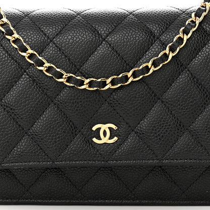 Chanel Caviar Quilted Wallet on Chain WOC Black 9 of 12