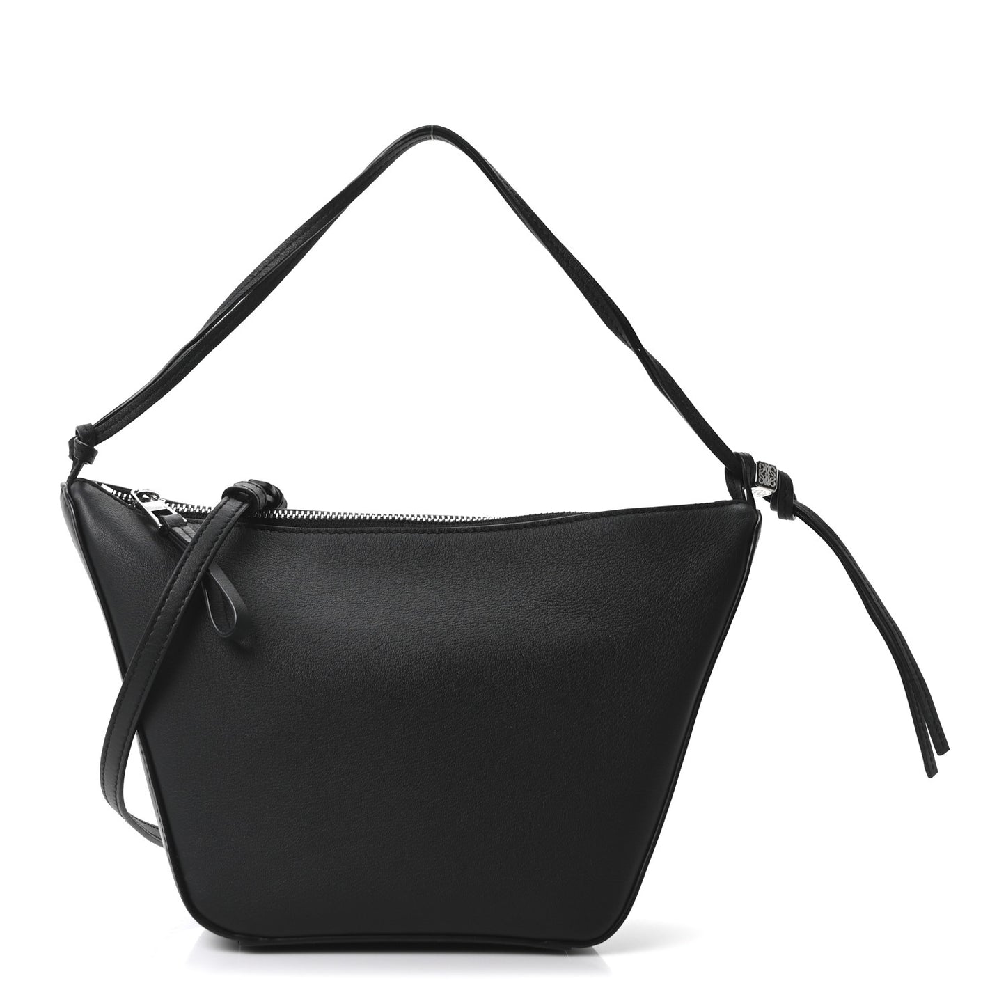Calfskin Mini Hammock Hobo Black