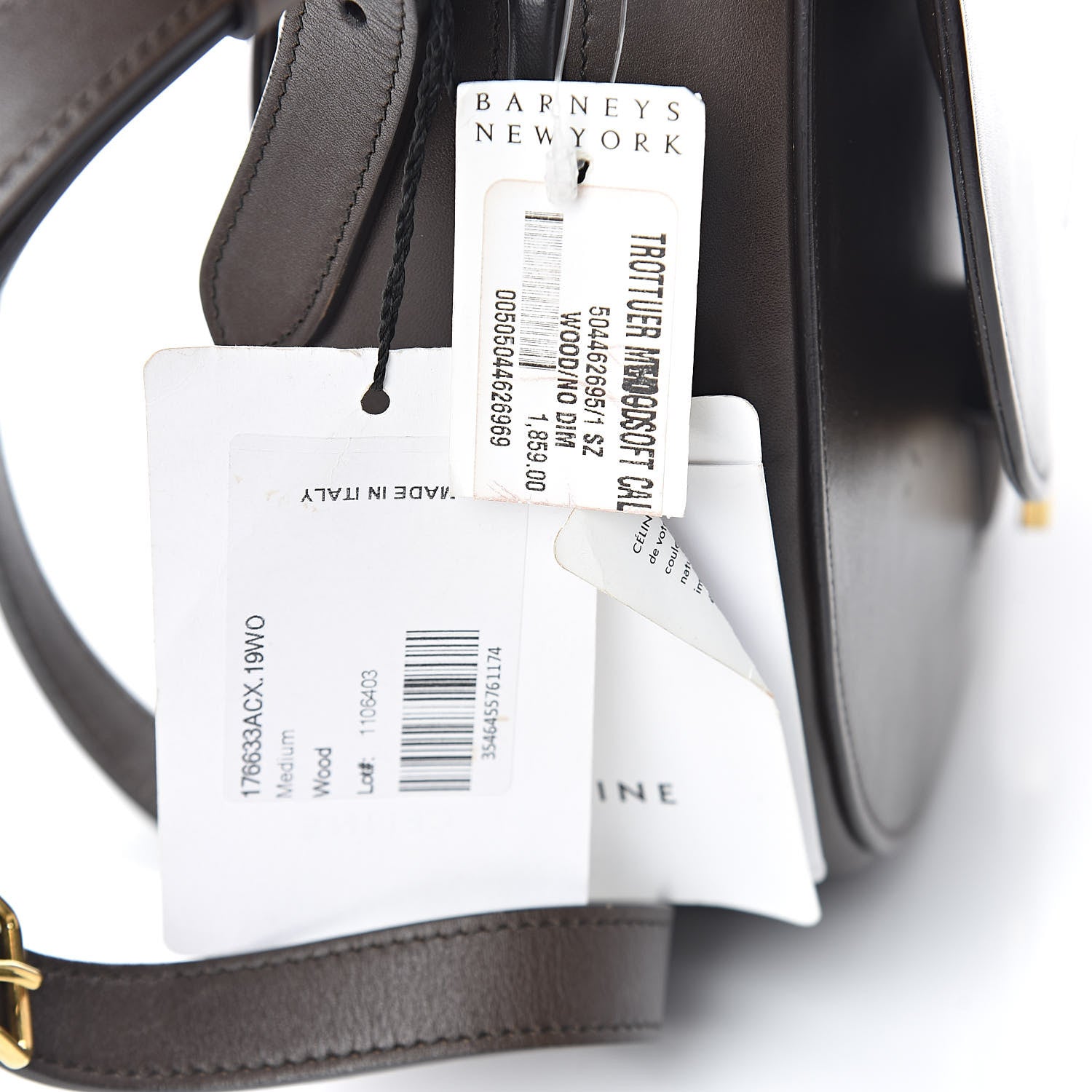 Celine Supersoft Calfskin Medium Trotteur Wood 7 of 10