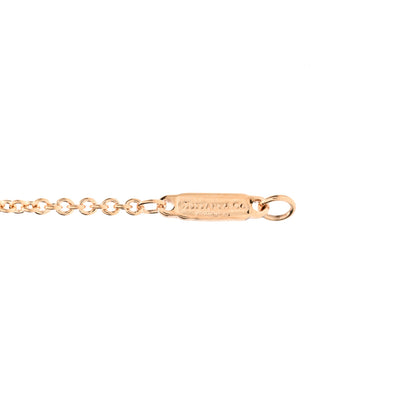 Tiffany 18K Rose Gold Diamond Tag Chain Bracelet 3 of 4