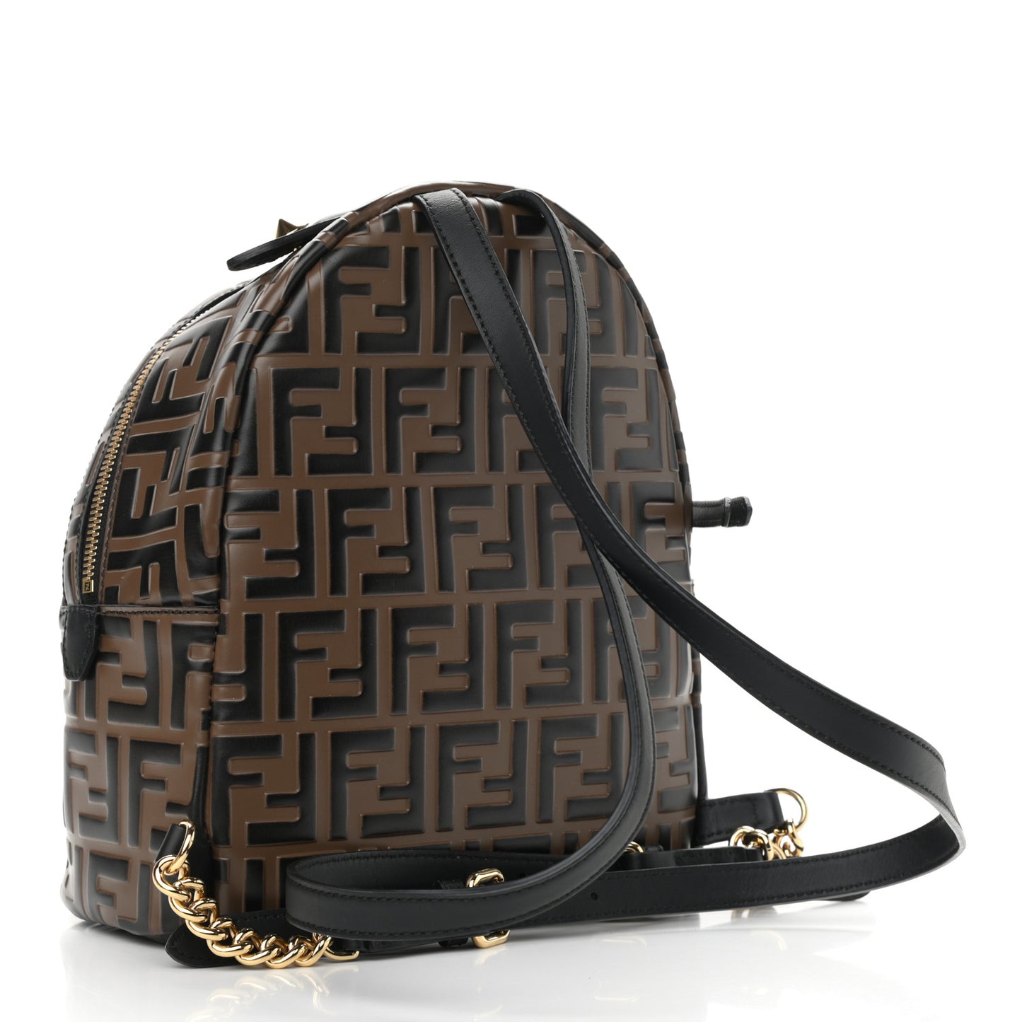 Vitello Bi-Color FF 1974 Embossed Mini Backpack Maya Black
