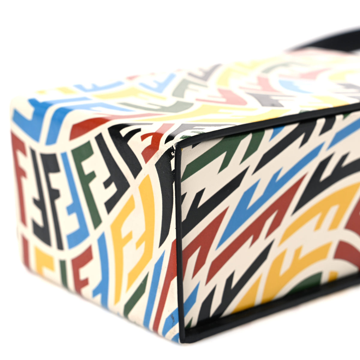X SARAH COLEMAN Vitello Grace Light FF Vertigo Box Bag White Ice Multicolor