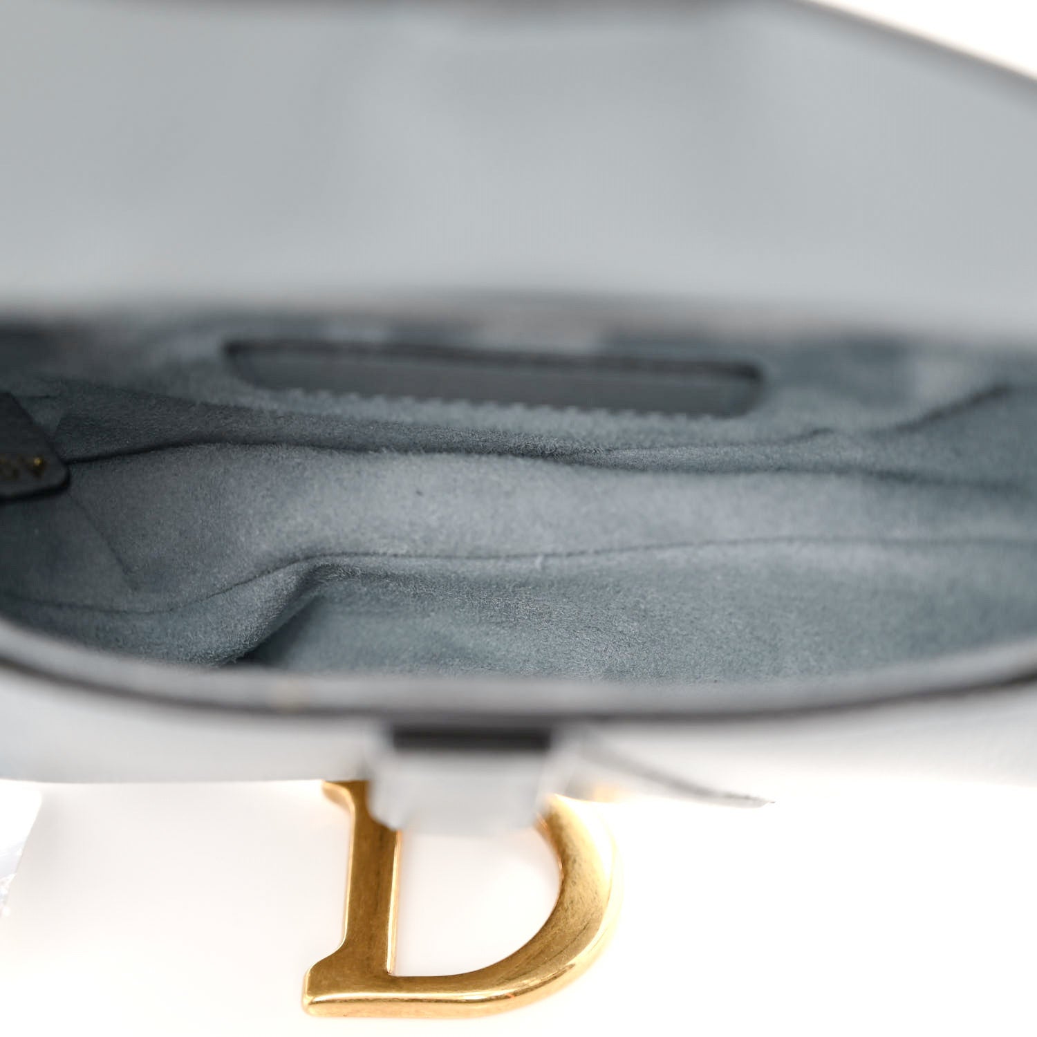 Christian Dior Goatskin Micro Saddle Bag Cloud Blue 5 of 12