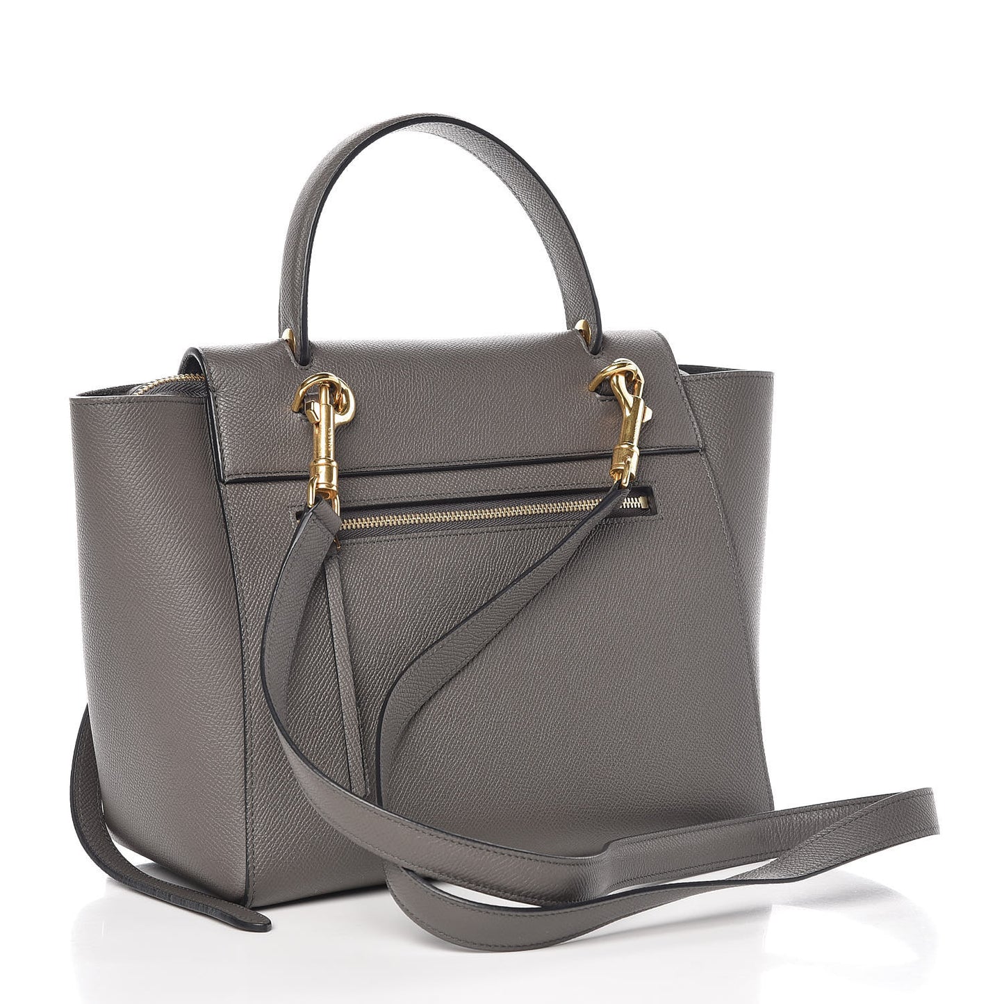 Baby Grained Calfskin Micro Belt Bag Grey
