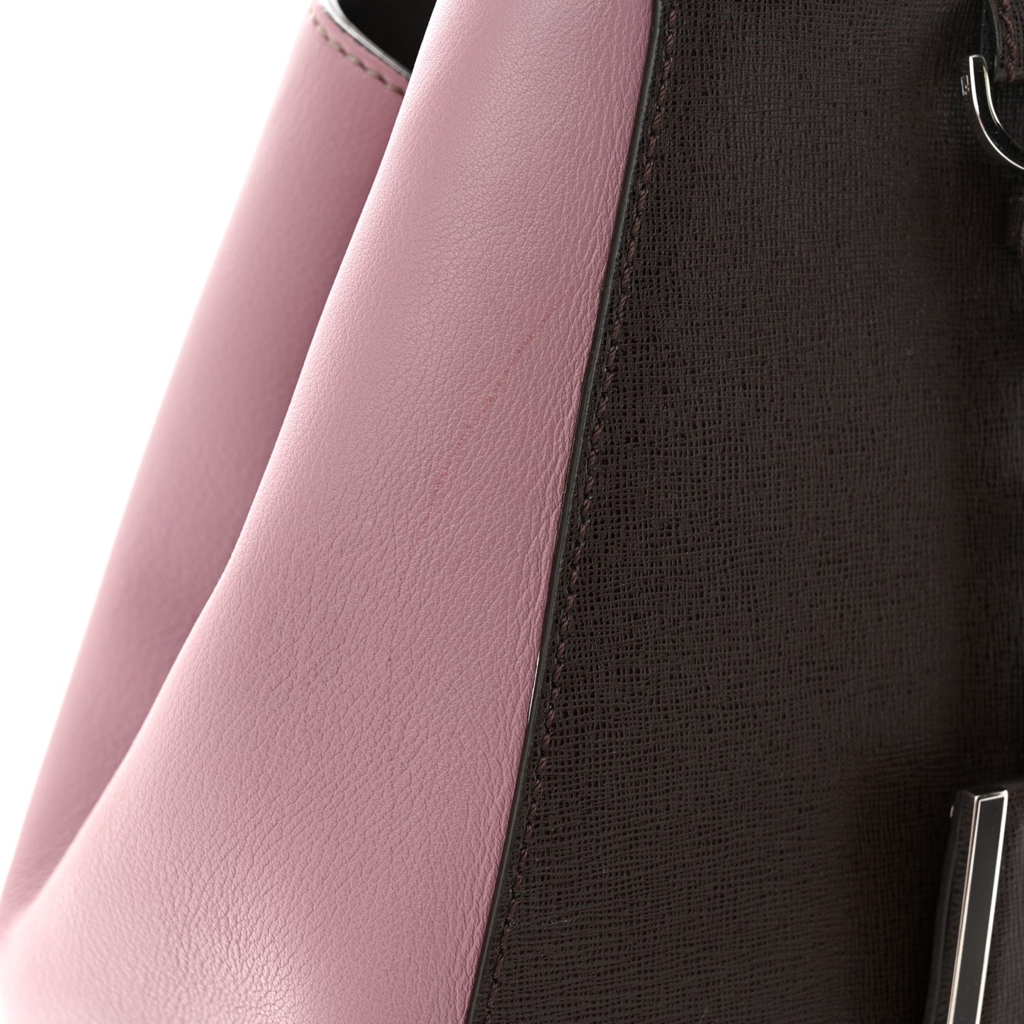Vitello Elite Colorblock Regular 2Jours Tote Caffe Black Bordeaux Glicine