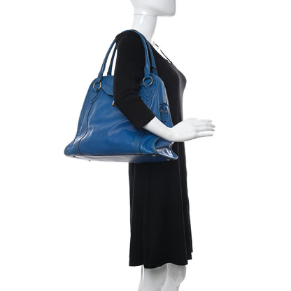 Marc Jacobs Goatskin Large Serengeti Wellington Satchel Bleuette 2 of 12
