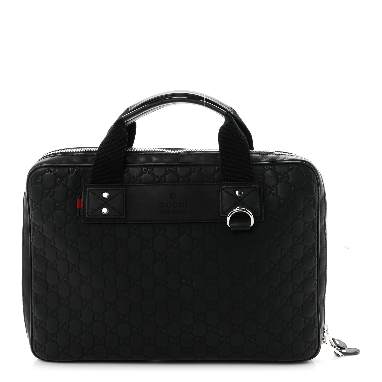 Rubber Guccissima Laptop Briefcase Black