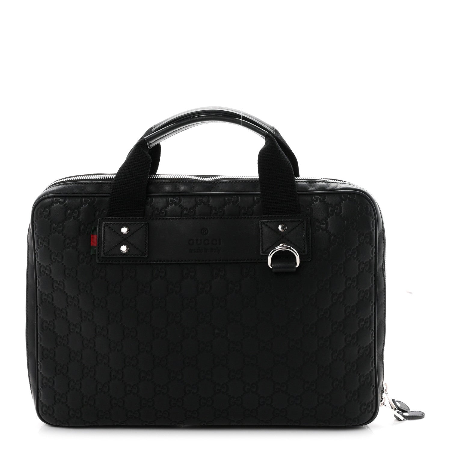 Gucci Rubber Guccissima Laptop Briefcase Black 1 of 10