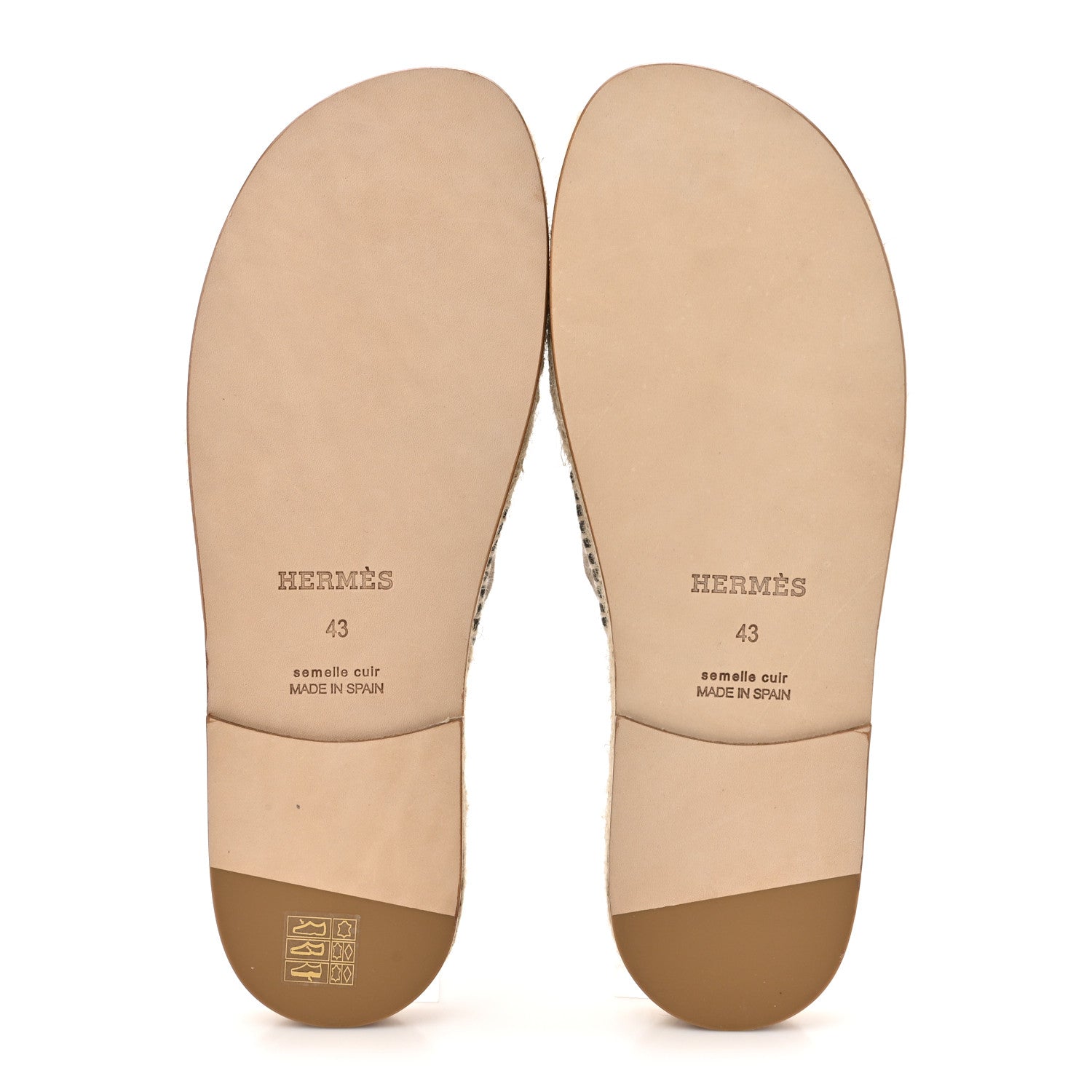 Hermes Suede Goatskin Mens Antigua Espadrille Sandals 43 Beige Sable 6 of 10