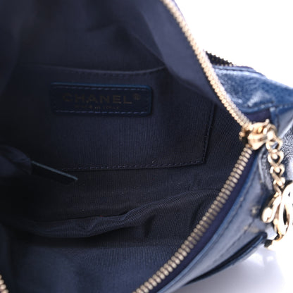 Chanel Crumpled Lambskin Quilted Waist Bag Fanny Pack Navy 4 of 4