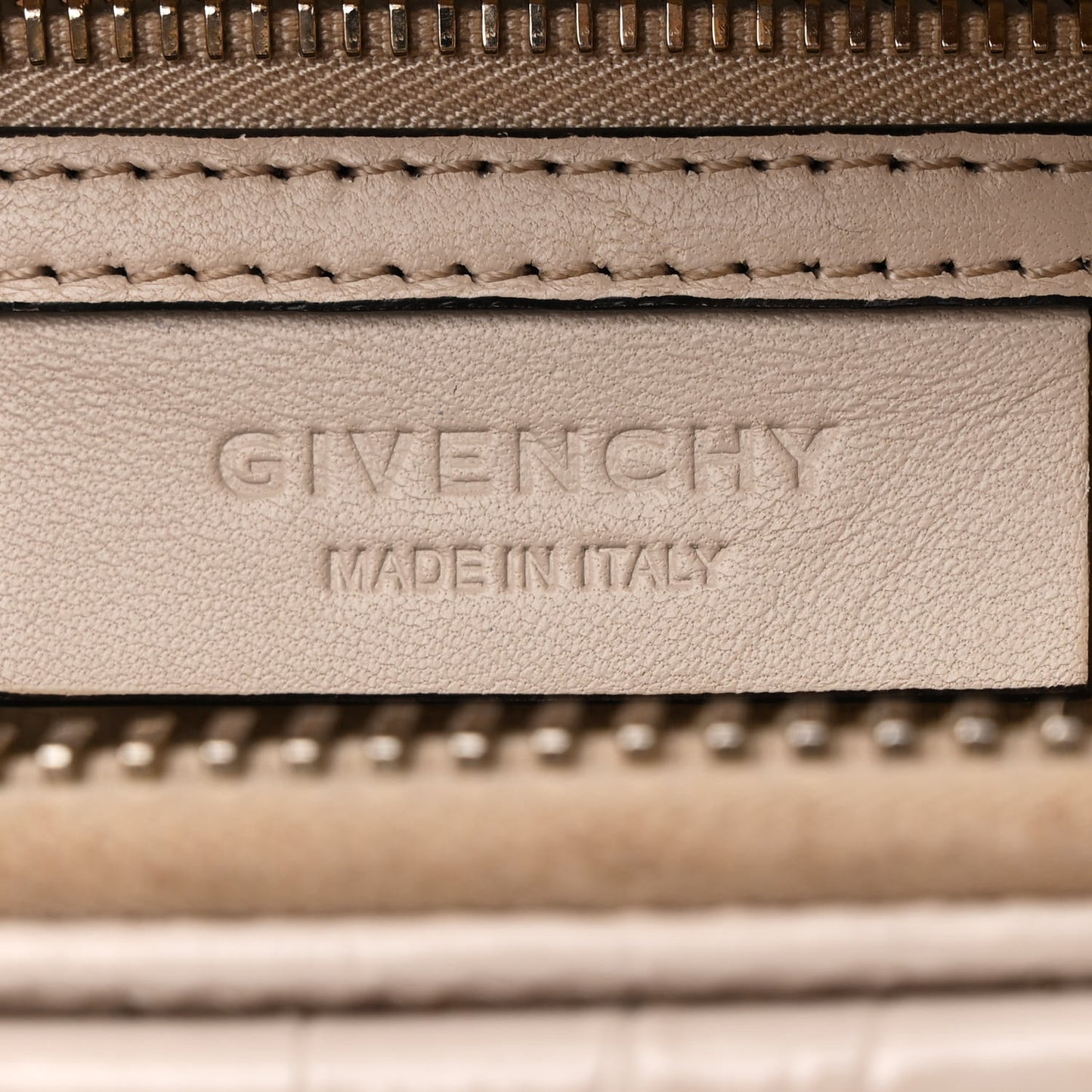 Calfskin Crocodile Embossed Mini Antigona Dune