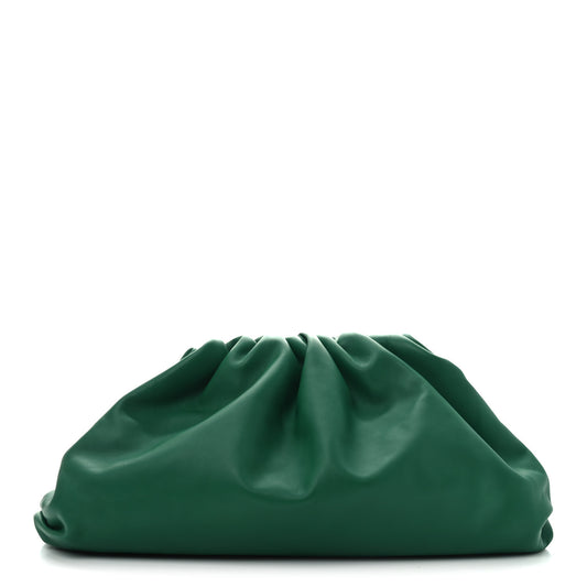 Smooth Butter Calf The Pouch Oversized Clutch Racing Green