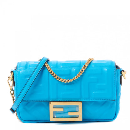 Fendi Nappa FF 1974 Embossed Mini Baguette Pool 1 of 7