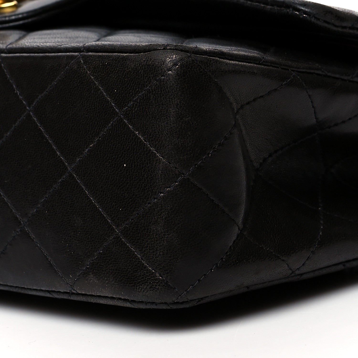 Chanel Lambskin Quilted Medium Double Flap Black 11 of 15