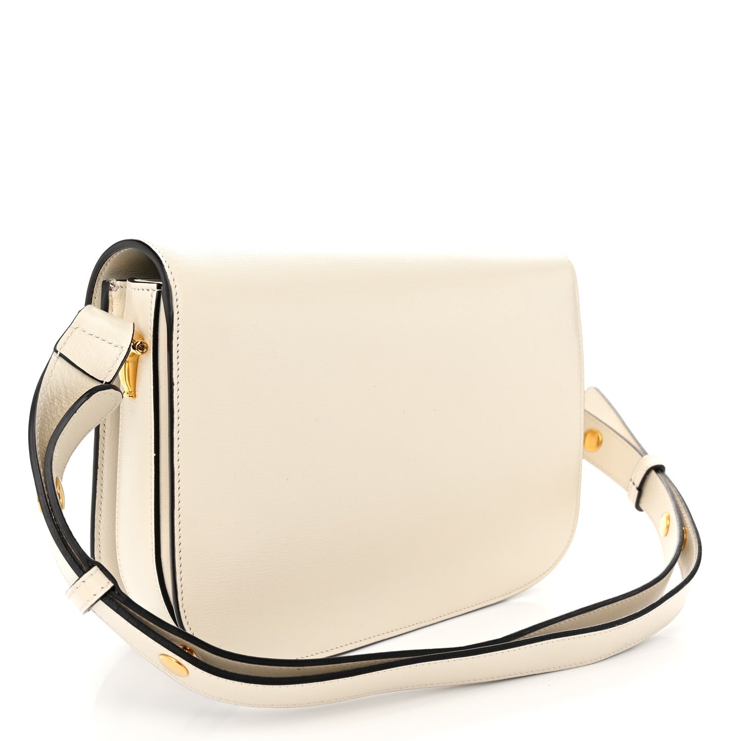 Azalea Calfskin Horsebit 1955 Shoulder Bag Mystic White
