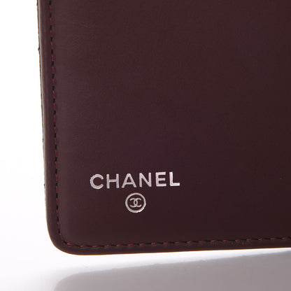Chanel Caviar Chevron Quilted Yen Wallet Black 6 of 9