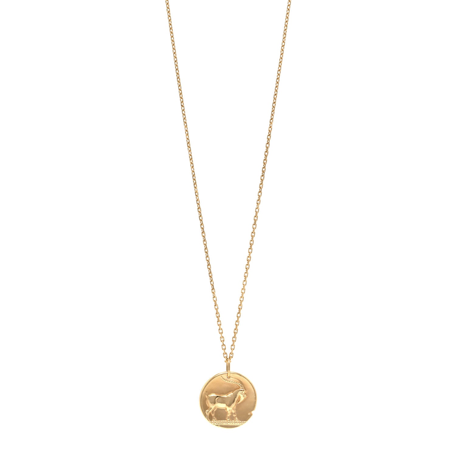 Van Cleef & Arpels 18K Yellow Gold Zodiac Capricorn Pendant Necklace 1 of 5